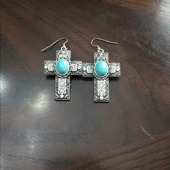 Cross Earrings - Picture 2 of 3